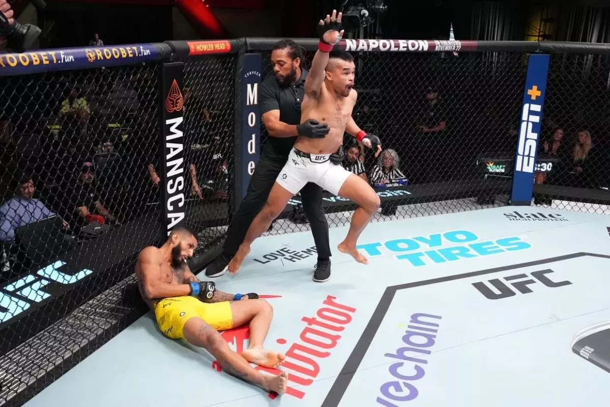 V UFC září další hvězda. Indonésan trefil smrtící hák, soupeř šel bezvládně k zemi