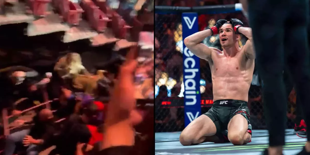 VIDEO: Děsivý pád fanoušků z tribuny na turnaji UFC 289