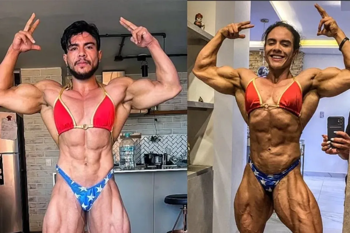 Závodnice s knírem a vousy. V bikinách předvedla formu