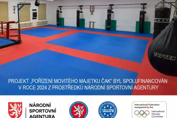 Česká asociace kickboxu z.s. pořídila nové tatami pro reprezentaci a sportovní centra talentované mládeže