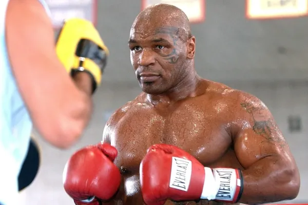 Prásk. Mike Tyson ve VIP lóži ranou na žaludek poslal miliardáře k zemi