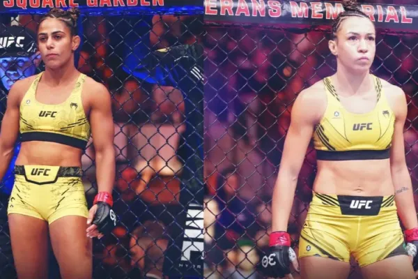 Souboj krásek z UFC měl demoliční tečku. Loket mířil do oka