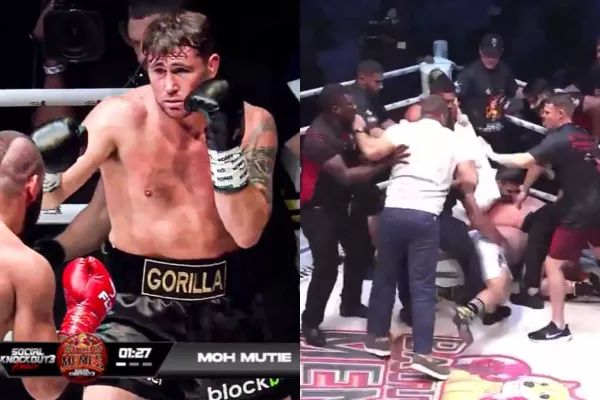 VIDEO: Darren Till zvítězil v boxu, pak ale vypukla hromadná rvačka